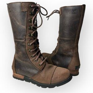 Sorel Major Maverick Tobacco Zip Lace Up Leather Boot 5.5